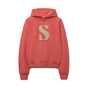 SATUR Rivet Applique Pocket Logo Hoodie Pink
