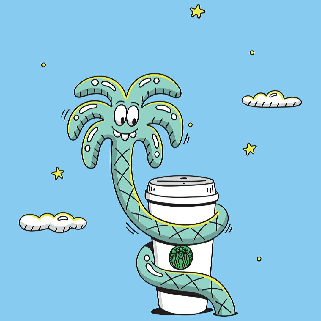 Starbucks Steven Harrington Bearista Keychain, Starbucks SS Steven Harrington Chacha Tumbler 503ml 착용 스타일 - 8