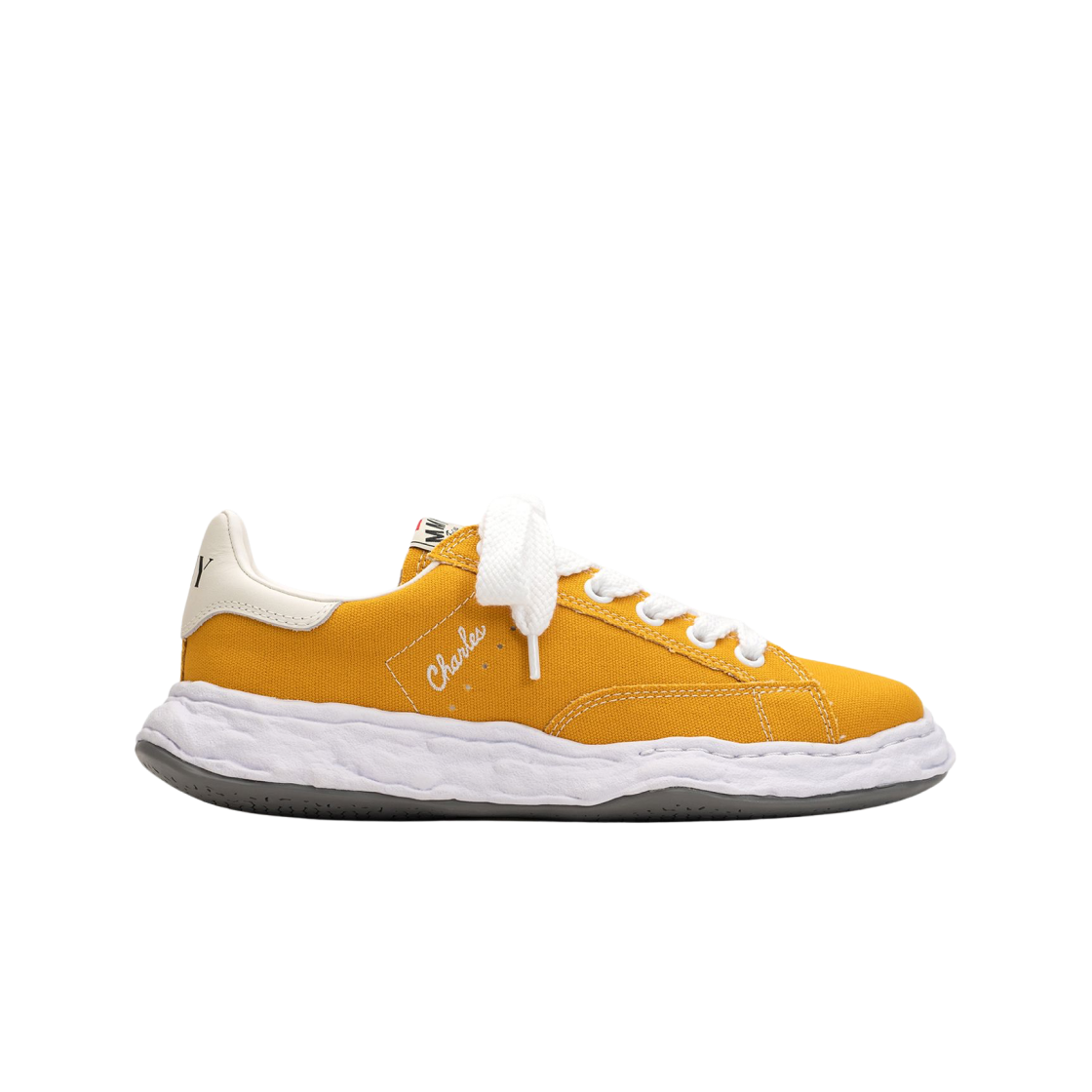 메종 미하라 야스히로 찰스 OG 솔 캔버스 로우탑 스니커즈 옐로우(Maison Mihara Yasuhiro Charles OG Sole Canvas Low-top Sneakers Yellow) - 1