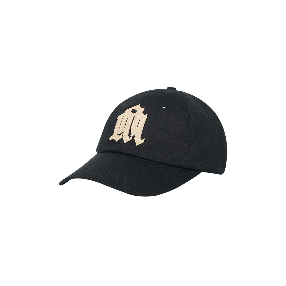 노매뉴얼 오버레이 로고 패치 볼 캡 블랙(NOMANUAL Overlay Logo Patch Ball Cap Black)