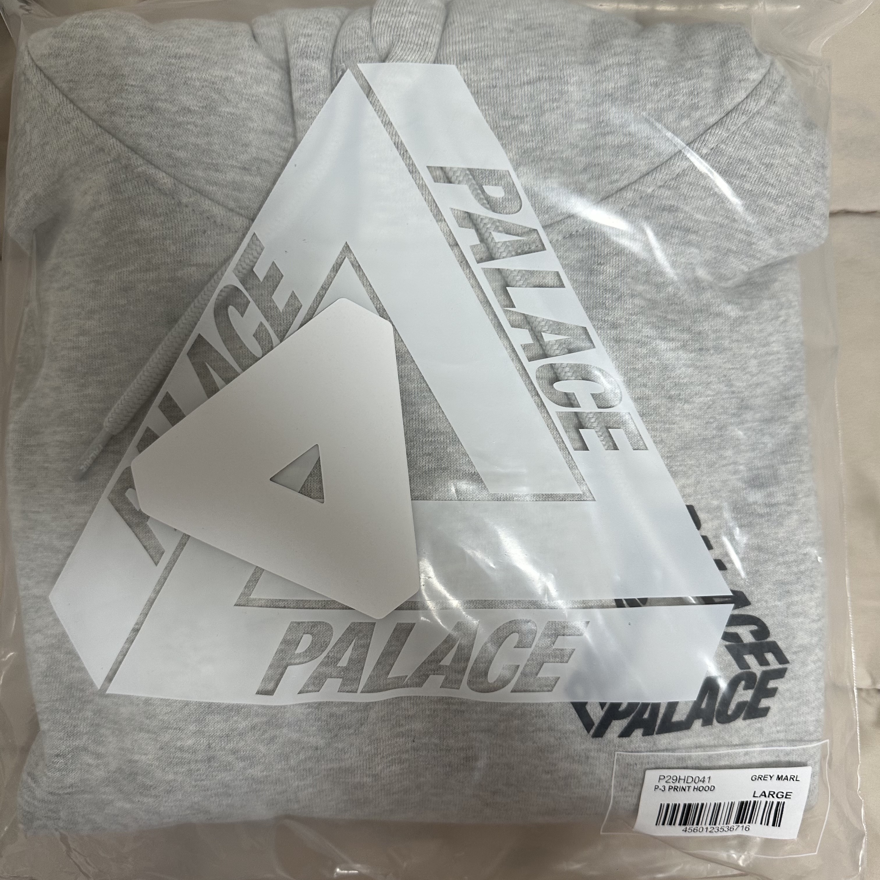 Palace P 3 Print Hood Grey Marl - 25FW 착용 스타일
