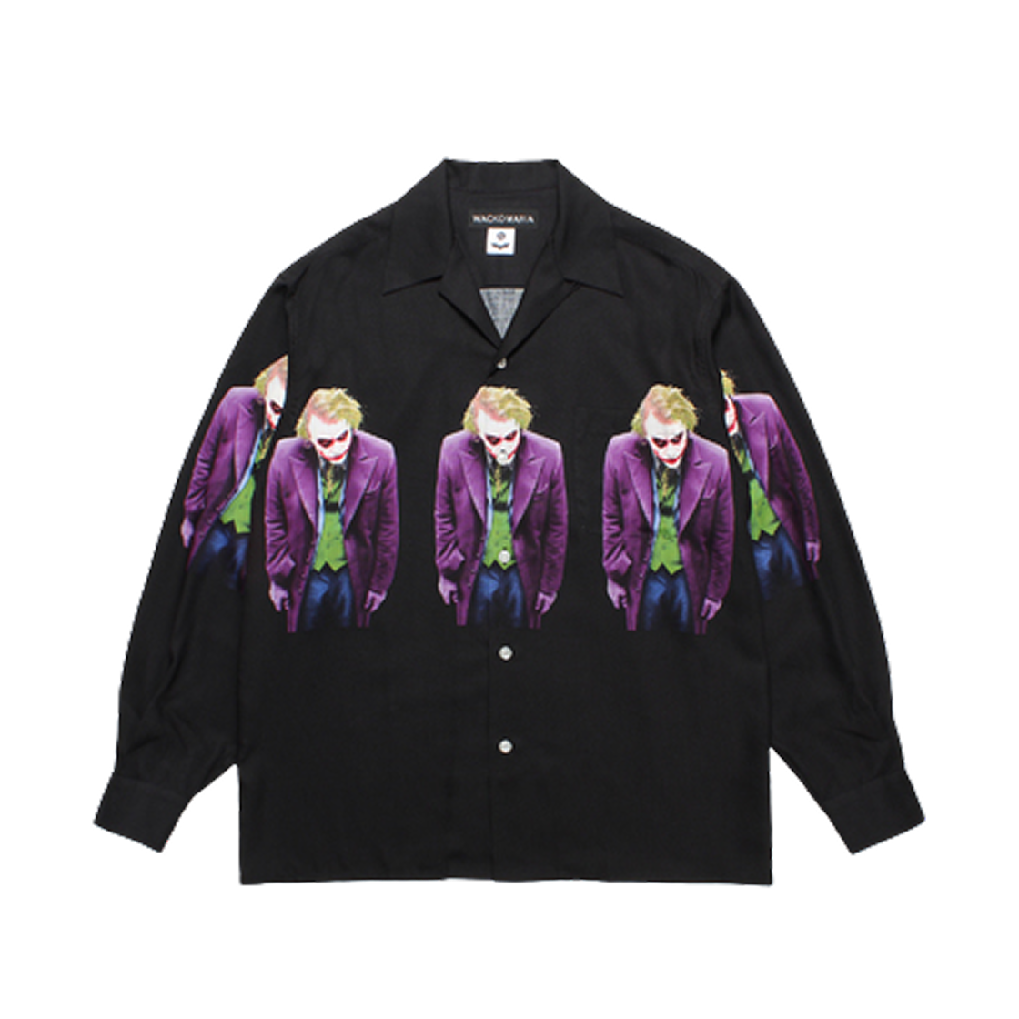 와코 마리아 x 다크 나이트 트릴로지 롱슬리브 하와이안 셔츠 블랙(Wacko Maria x The Dark Knight Trilogy L/S Hawaiian Shirt Black)