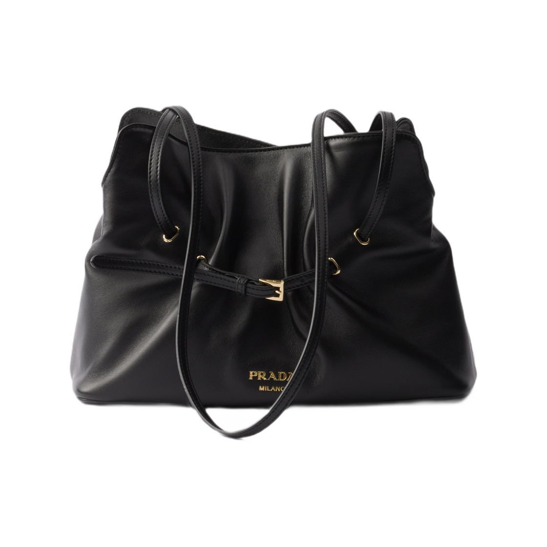 1BG586-2DX8-F0002 Prada Small Prada Dada Nappa Leather Bag Black