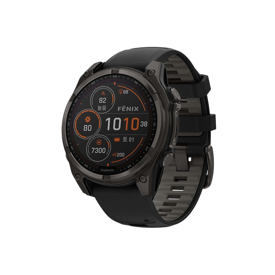 0100290761 Garmin Fenix 8 51mm Sapphire Solar Carbon Grey & Titanium Black