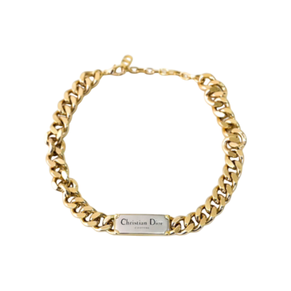 디올 여성 몽테인 30 볼드 체인 초커 목걸이 골드 피니쉬(Dior Womens Montaigne 30 Bold Chain Choker Necklace Gold Finish)