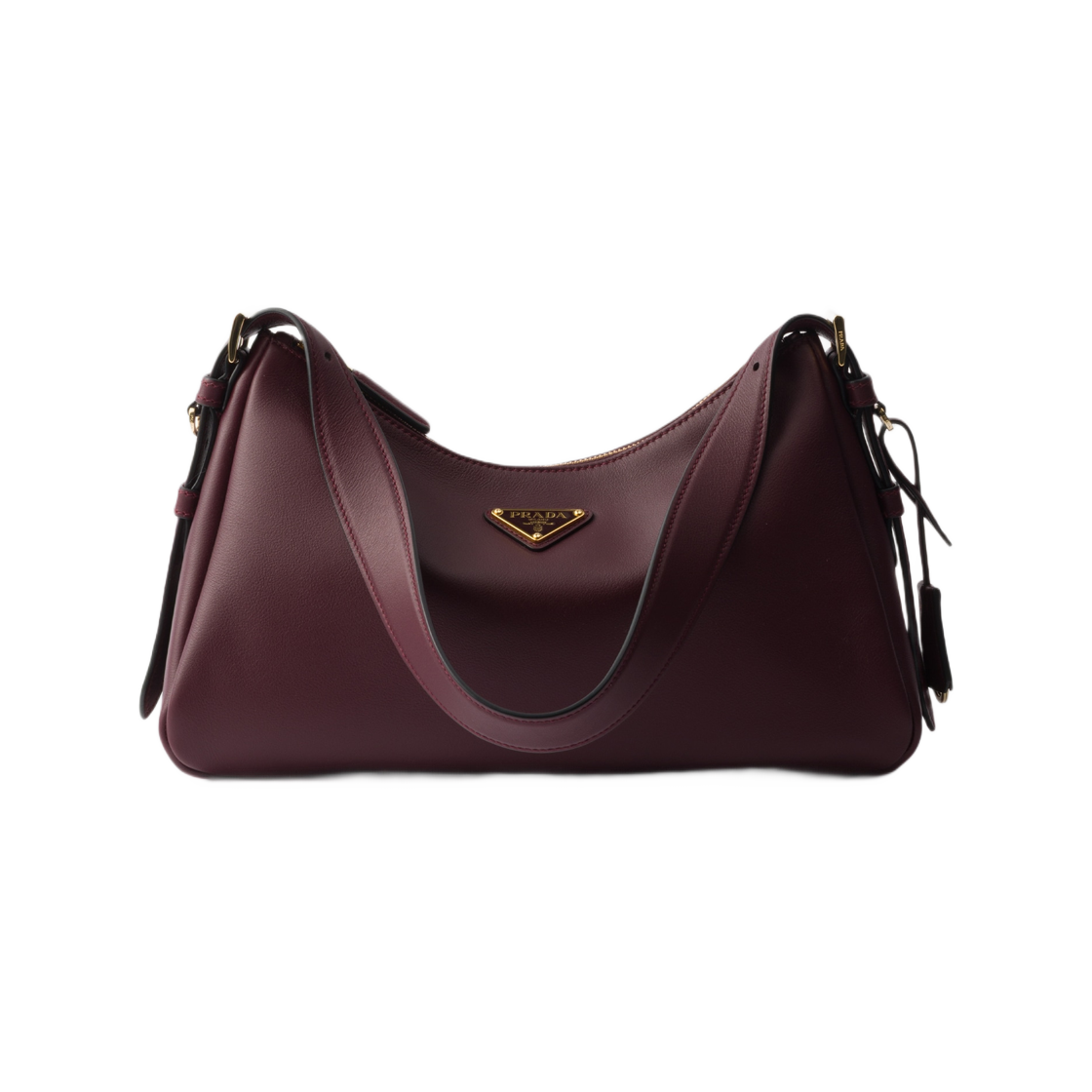 1BC229-2CYS-F0LV7 Prada Aimee Medium Leather Shoulder Bag Burgundy