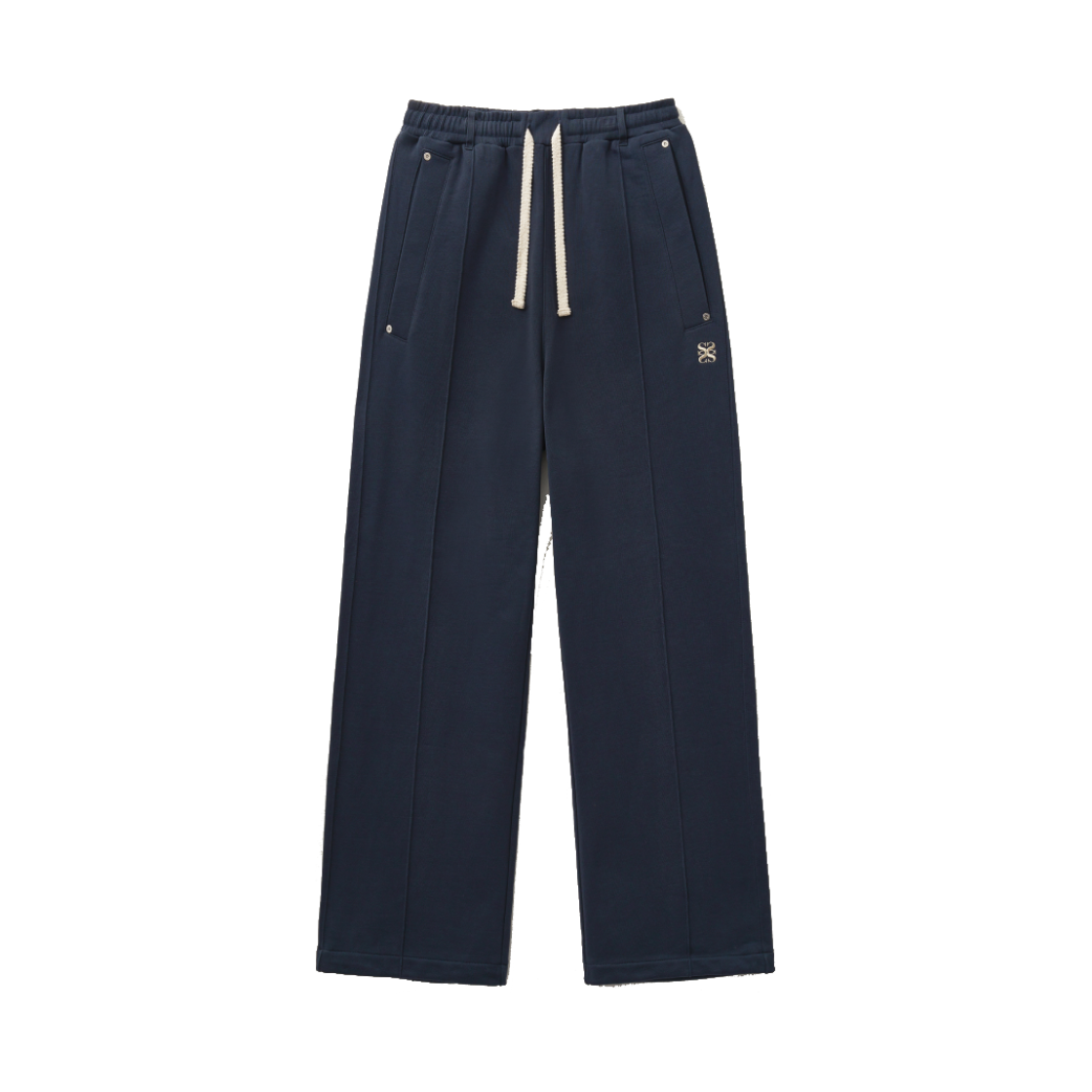 SA243MTP01NV SATUR Teo Cotton Banding Sweatpants Classic Navy