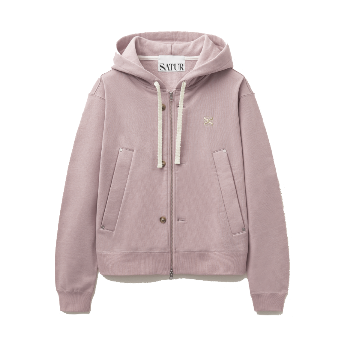 세터 테오 코튼 올 데이 후드 집업 빈티지 로즈(SATUR Teo Cotton All Day Hood Zip up Vintage Rose)
