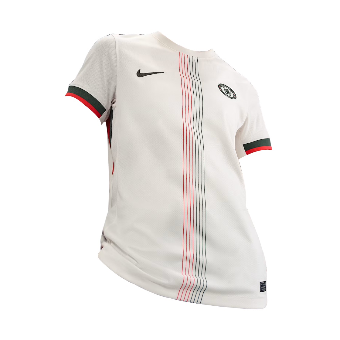 (W) 나이키 첼시 FC 2025/26 스타디움 어웨이 드라이핏 레플리카 저지 팬텀 스피드 레드 갈락틱 제이드 (논 마킹 버전)((W) Nike Chelsea FC 2025/26 Stadium Away Dri-FIT Replica Jersey Phantom Speed Red Galactic Jade (Non Marking Ver.))