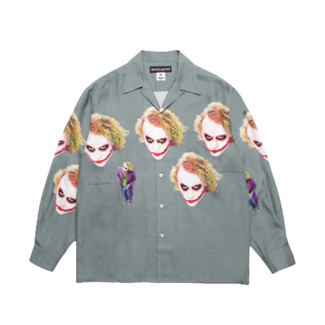 6385 Wacko Maria x The Dark Knight Trilogy L/S Hawaiian Shirt Gray