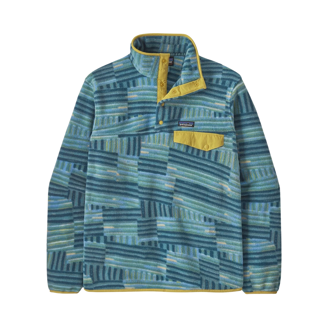 Patagonia Patagonia Lightweight Synchilla Snap-T Fleece Pullover Quilty Fitz Wetland Blue · M
