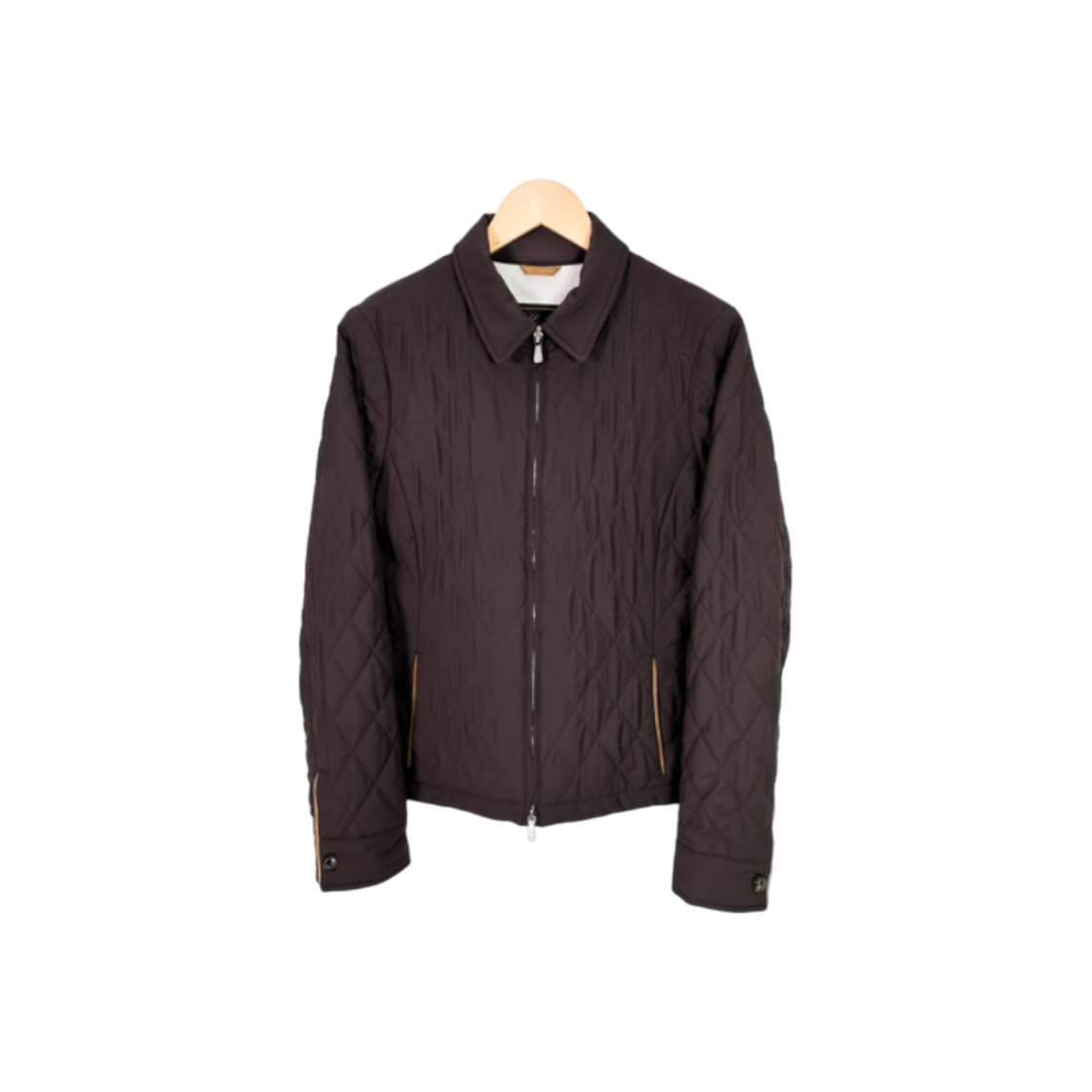 ITWB8G865LKO Loro Piana Womens Quilted Bomber Jacket Brown