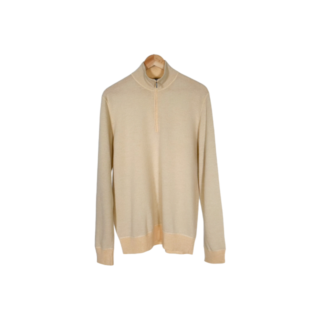 ITN85KSH5QKQ Loro Piana Mens Cashmere Collar Half-Zip Knit Tee