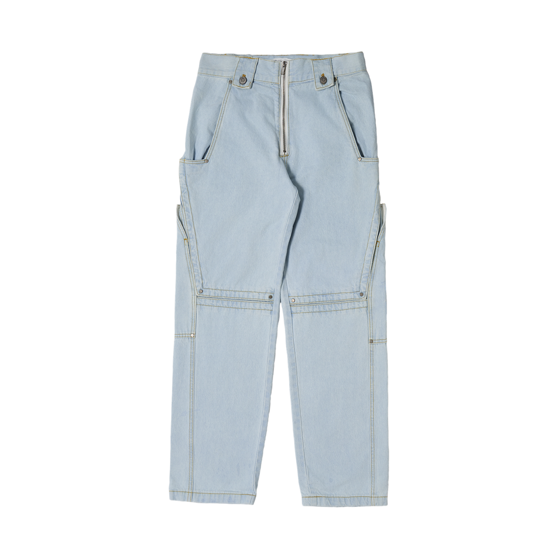 P0000CAU Plasticproduct MPa H-ZIP Pocket Pants Light Blue