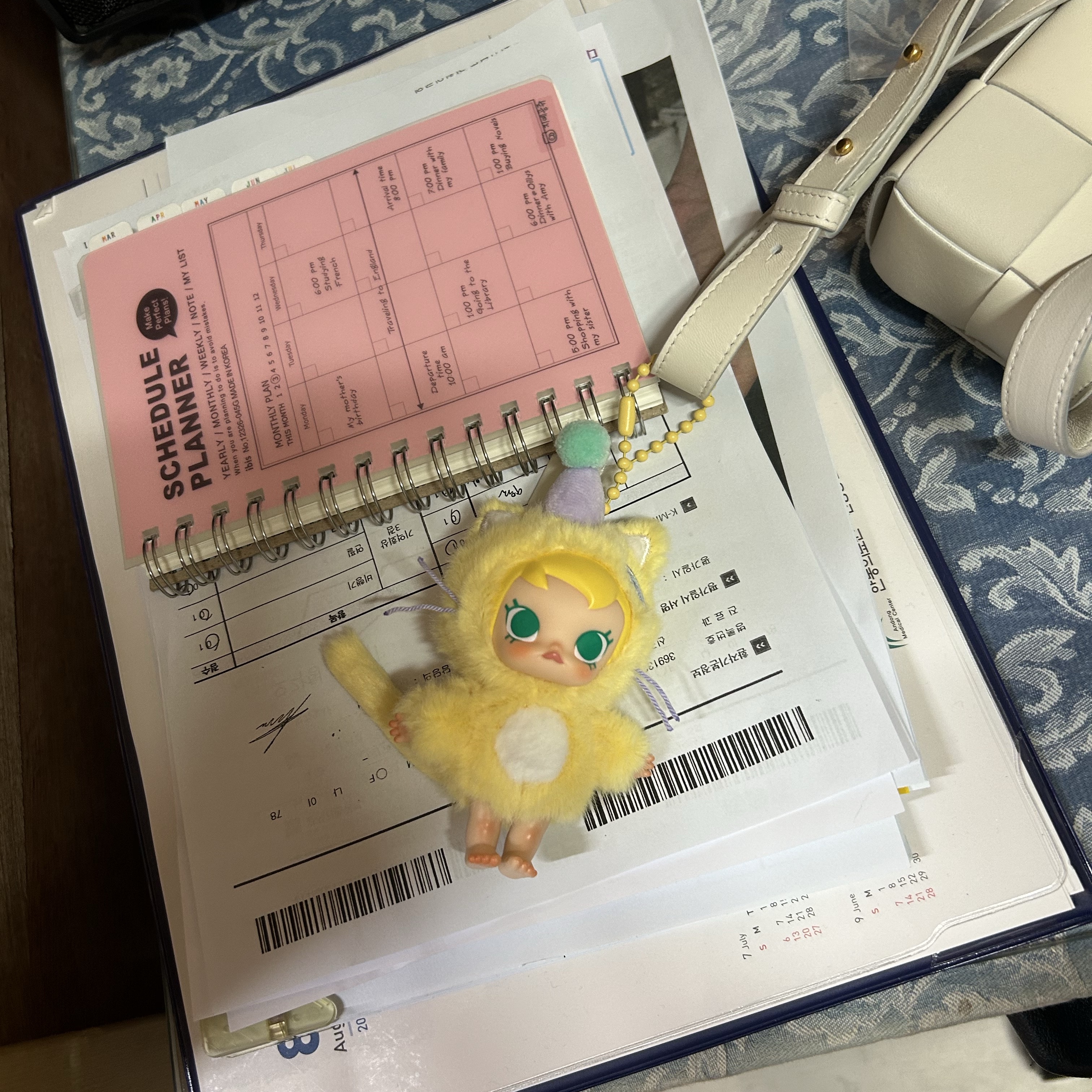 Pop Mart Baby Molly Pocket Friends Series Vinyl Plush Pendant Enjoy the Sunshine (Opened Case) 착용 스타일