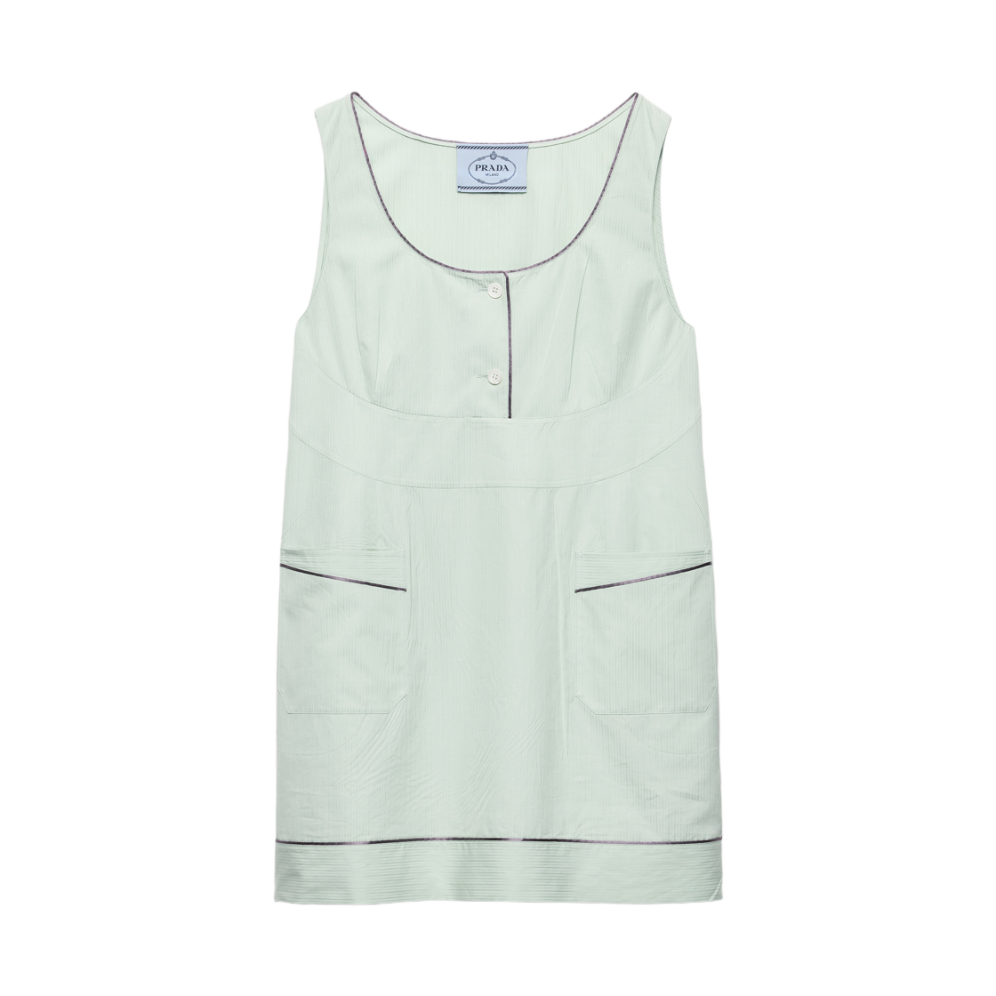 (W) 프라다 코튼 미니 드레스 아쿠아((W) Prada Cotton Mini-Dress Aqua) - 1