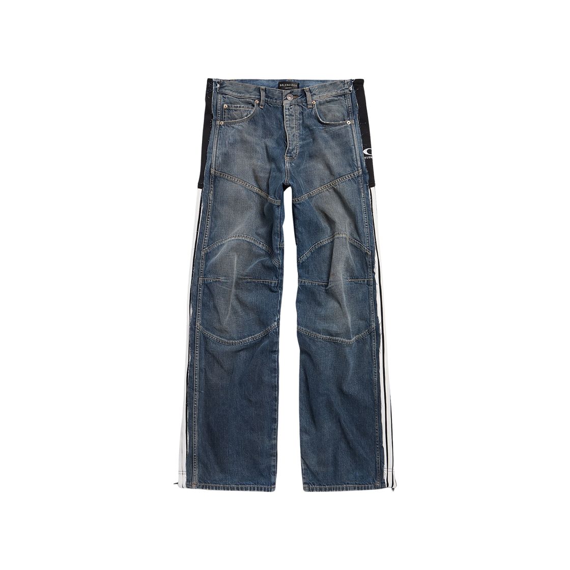 831176TSW714011 Balenciaga Cut Up Tracksuit Pants Blue