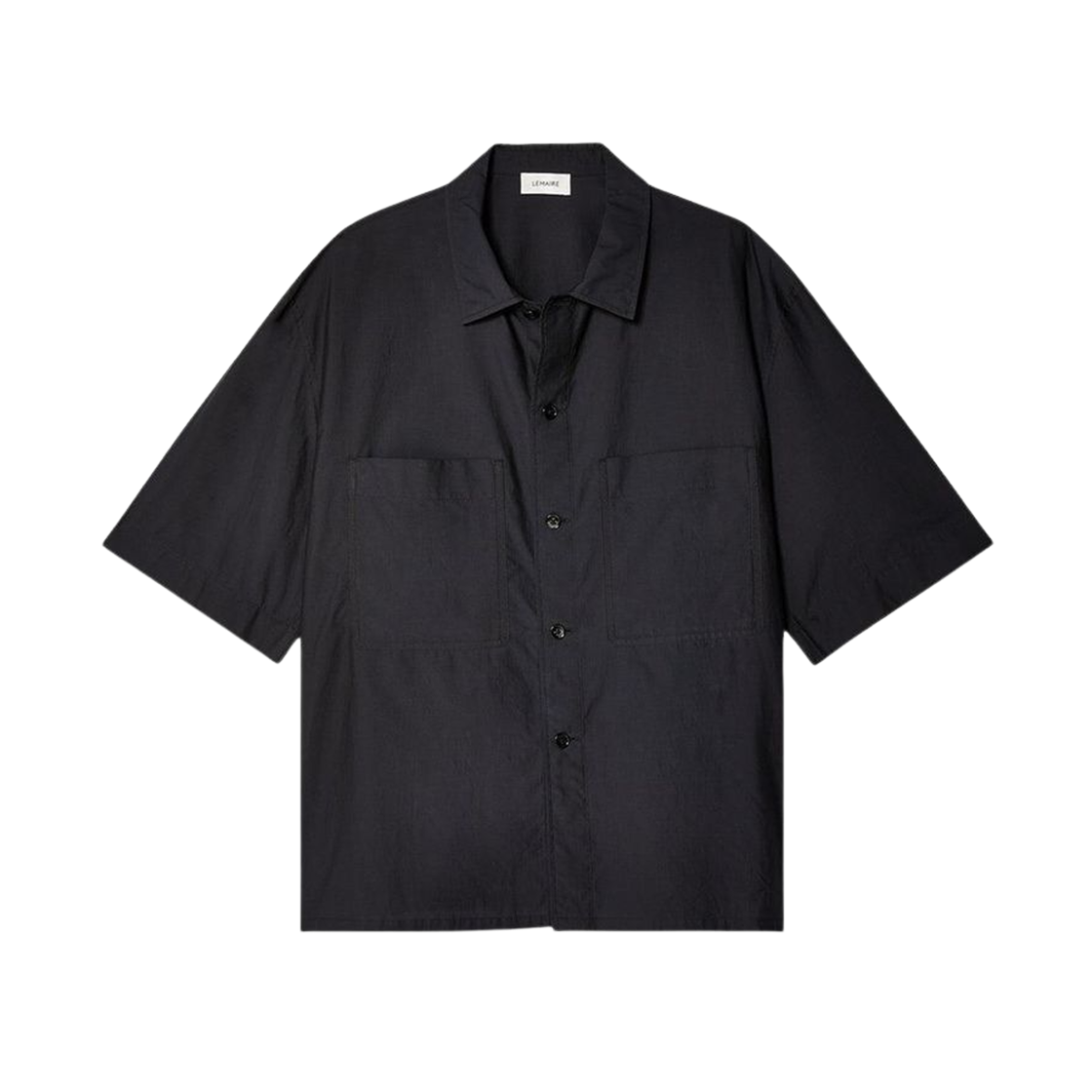 SH1093-LF1209-999 Lemaire Short Sleeve Pyjama Shirt Black