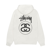 Stussy Stock Link Zip Hoodie Pigment Dyed Natural