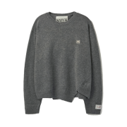 SATUR Dublin Unbalanced Cashmere Blend Knit Classic Charcoal