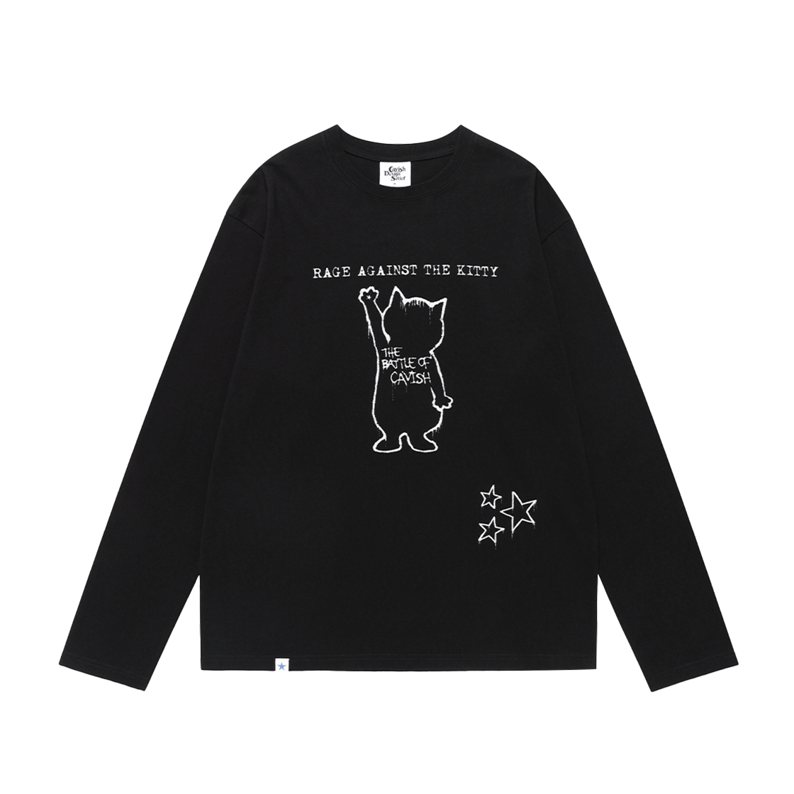 CV2FFFT552ABK CAVISH Graffiti Cat LS Tee Black