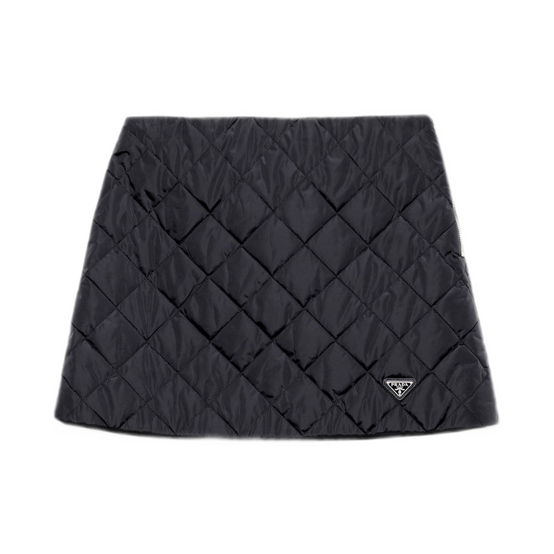 (W) 프라다 라이트웨이트 퀼티드 리나일론 미니스커트 네이비((W) Prada Lightweight Quilted Re-Nylon Miniskirt Navy) - 1