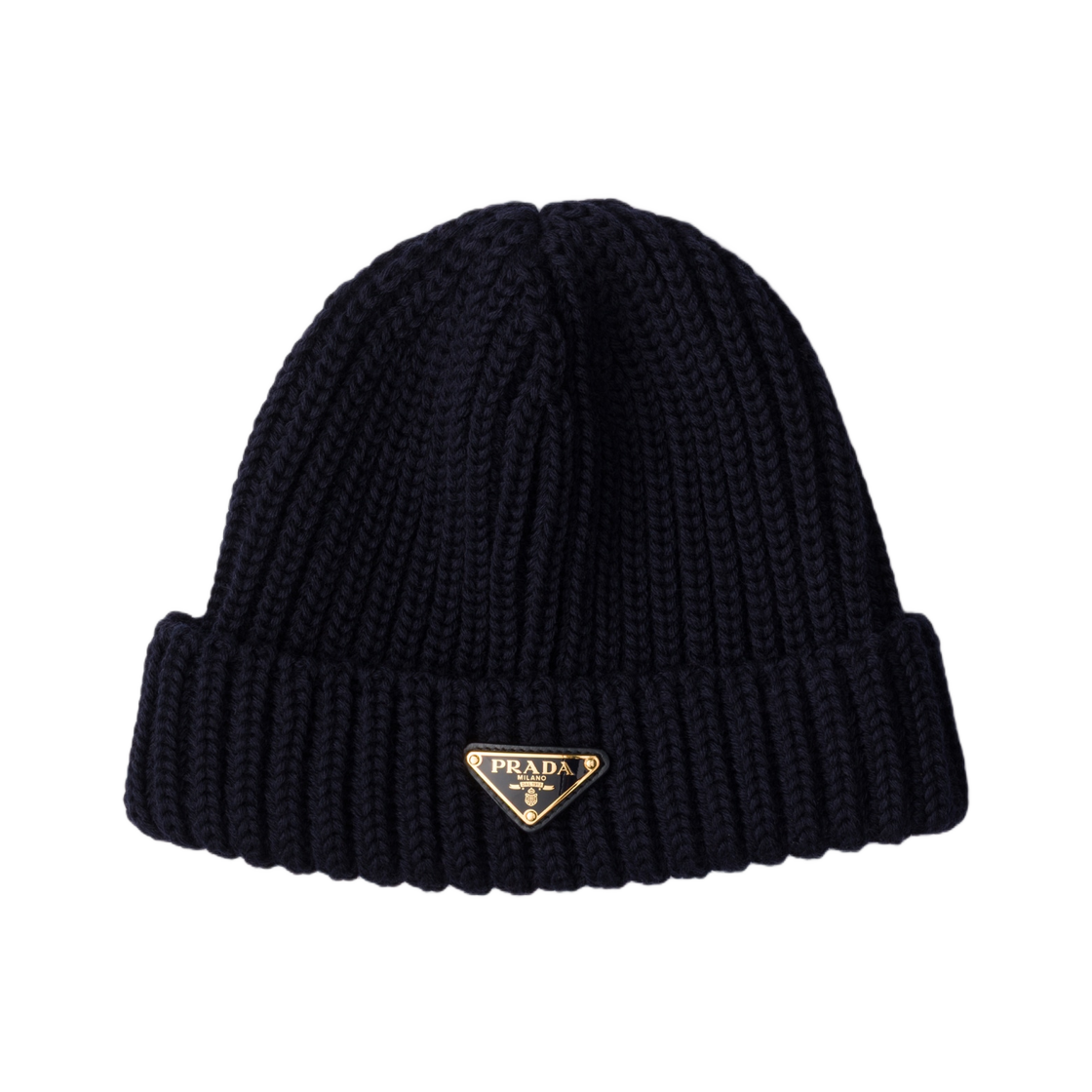 1HC390-2DZL-F0008 Prada Wool Beanie Navy