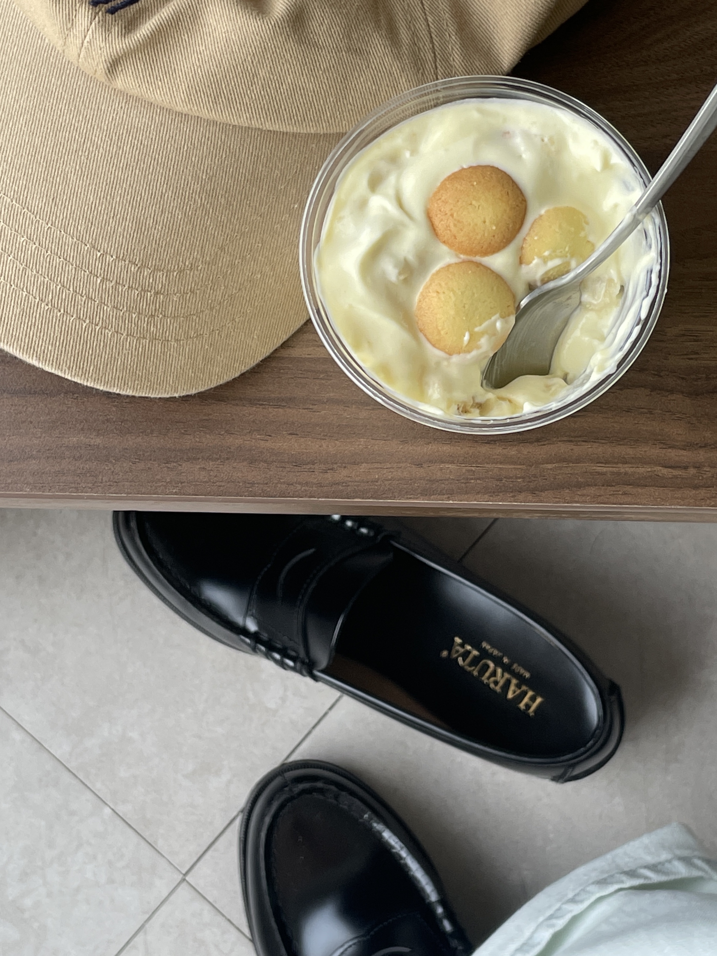 Haruta HS-304 Penny Loafer Black 착용 스타일 - 6