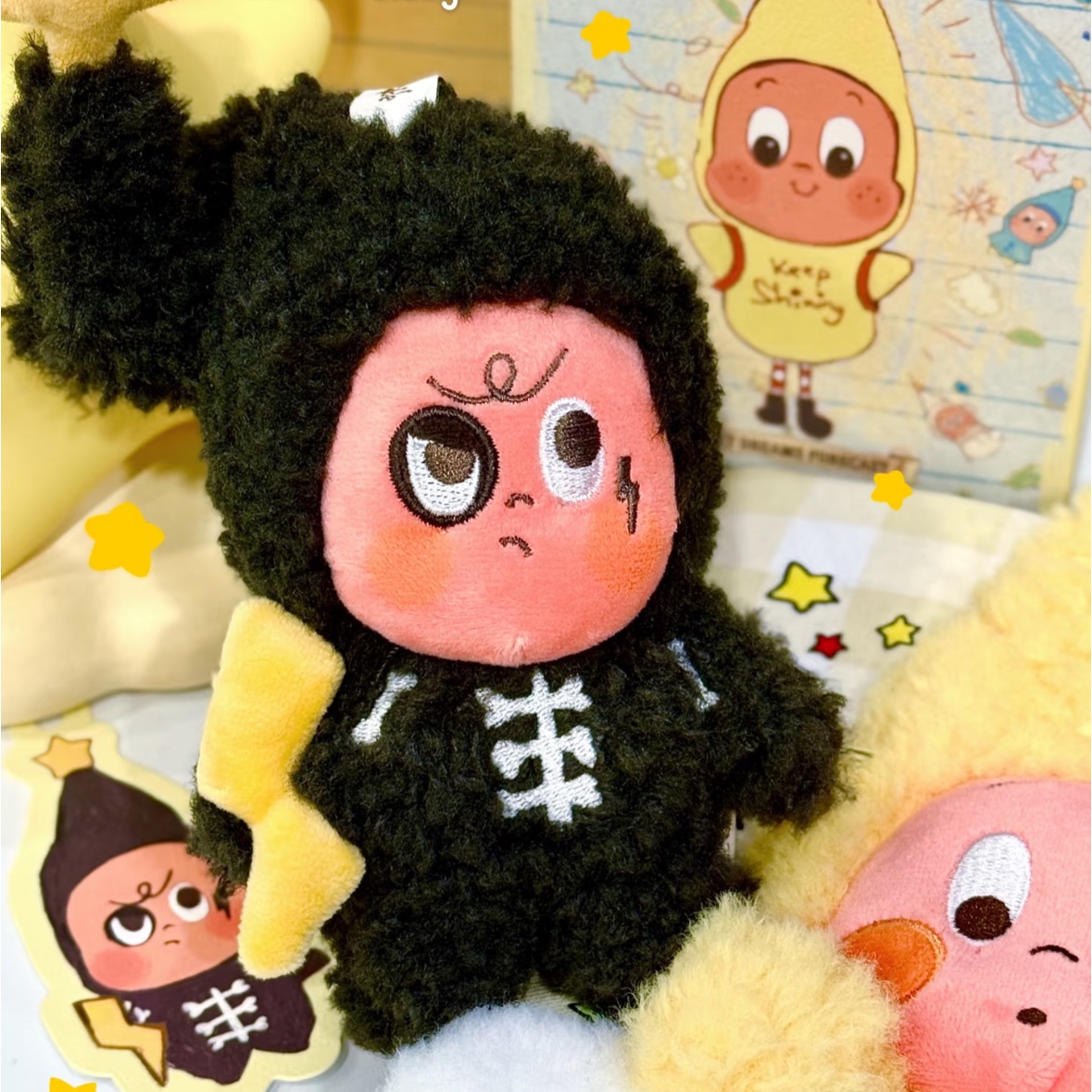 Pop Mart Twinkle Twinkle Sweet Dreams Forecast Series Plush Pendant Flash Warning (Opened Case) 착용 스타일
