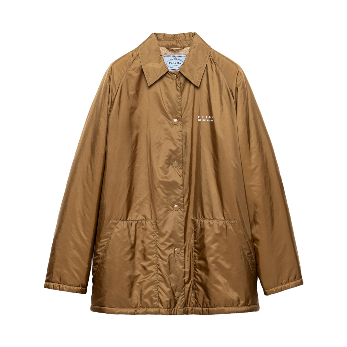 (W) 프라다 라이트웨이트 리나일론 블루종 자켓 코르크 베이지((W) Prada Lightweight Re-Nylon Blouson Jacket Cork Beige) - 1