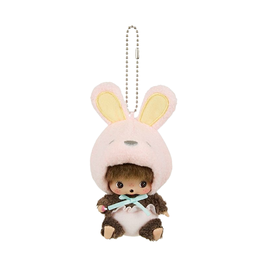 몬치치 애니멀 베비치치 SS 래빗 키 체인 핑크(Monchhichi Animal Bebichhichi SS Rabbit Key Chain Pink)