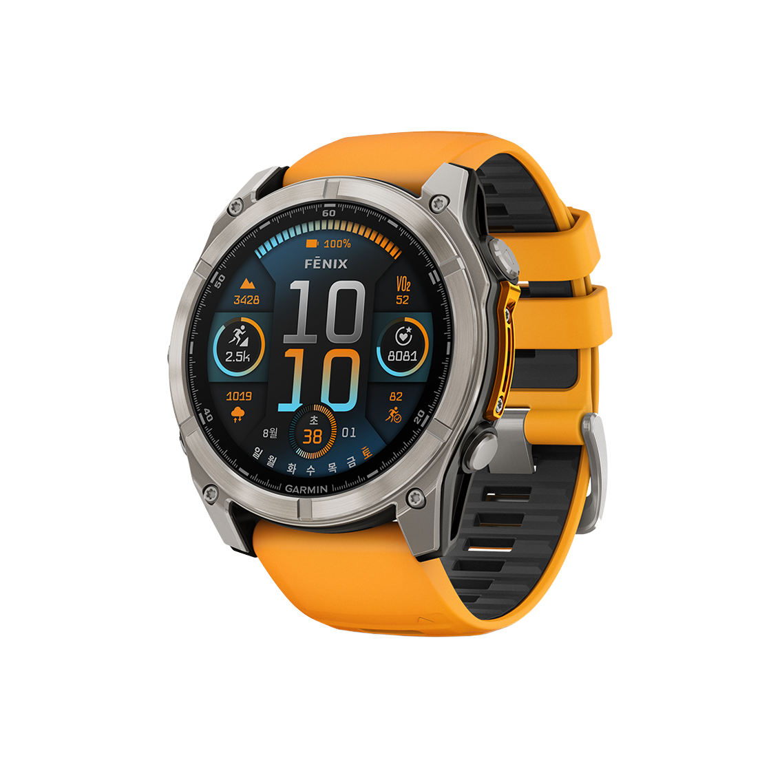 [10% 적립] 가민 피닉스 8 아몰레드 GPS 스마트워치 47mm 사파이어 티타늄 오렌지 밴드([10% 적립] Garmin Fenix 8 AMOLED 47mm Saphire Titanium Orange)