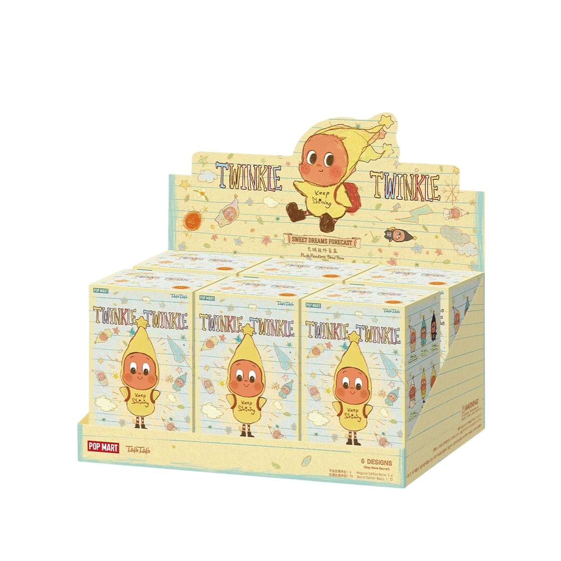 - Pop Mart Twinkle Twinkle Sweet Dreams Forecast Series Plush Pendant Sealed Case (6 Blind Boxes)