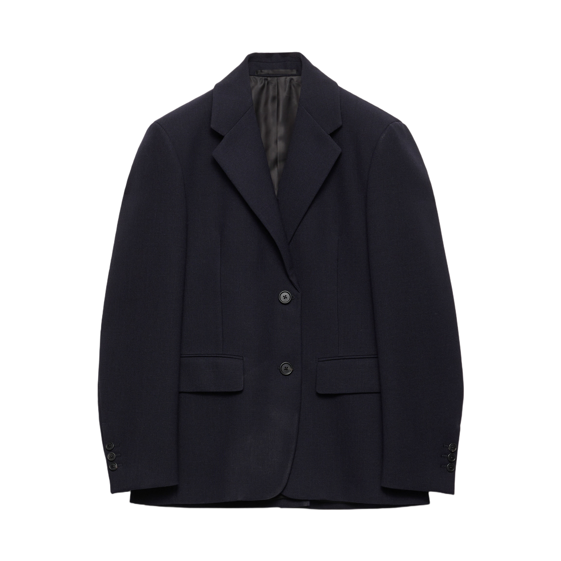 P570P-17VZ-F0008 (W) Prada Single-Breasted Rush Stitch Jacket Navy