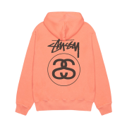 Stussy Stock Link Zip Hoodie Pigment Dyed Sherbert