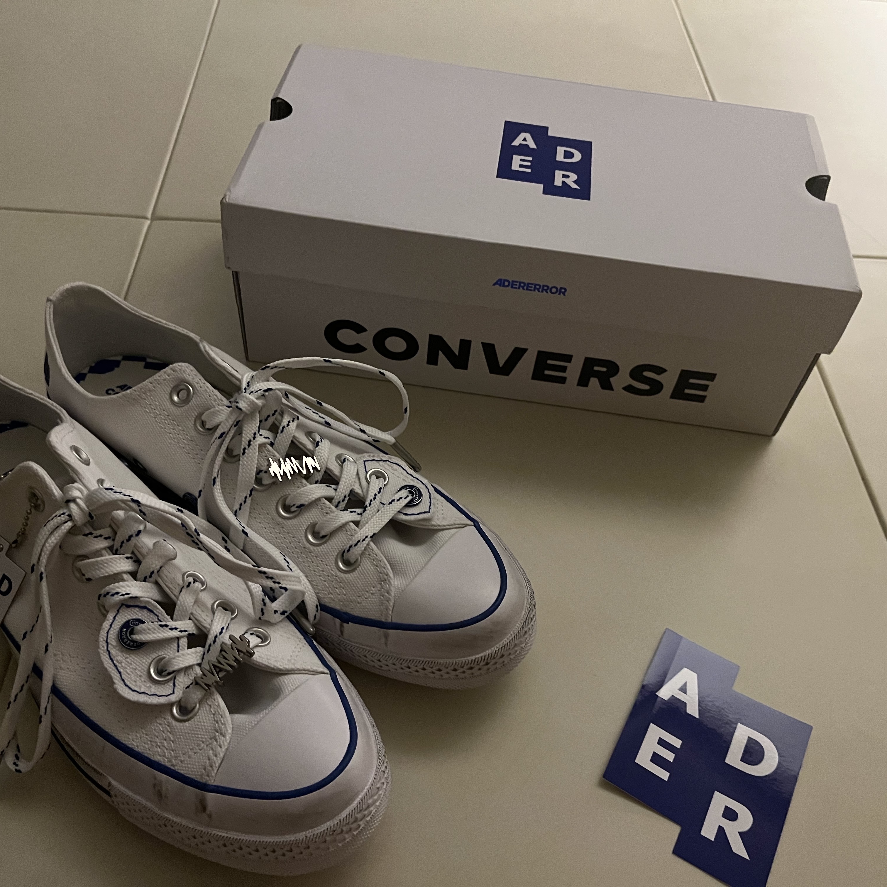 Converse x Ader Error Sig; Chuck 70 Low White Blue 착용 스타일