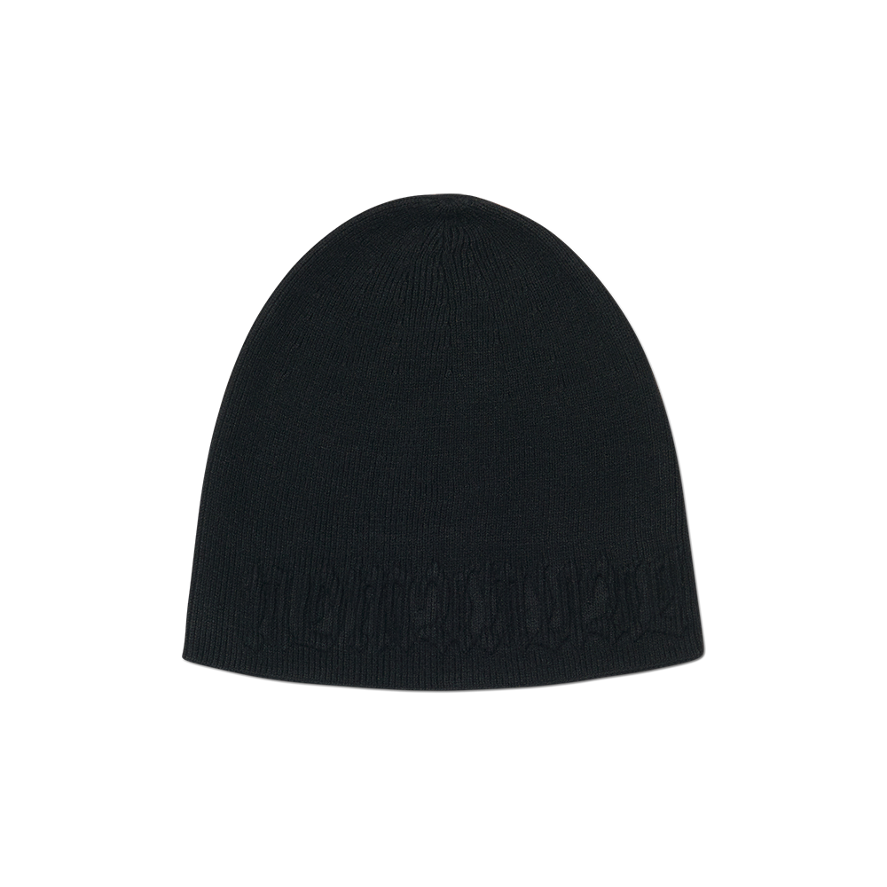 노매뉴얼 NM 엠보스드 비니 블랙(NOMANUAL NM Embossed Beanie Black)