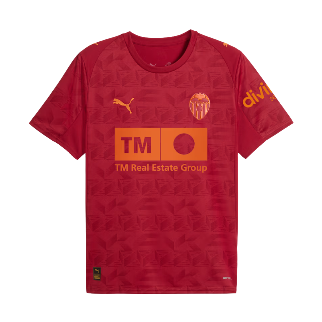 780194-05 Puma Valencia CF 2025/26 Away Jersey Dark Crimson Dark Earth (Non Marking Ver.)