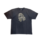 Kapital 20 Jersey Crew T-Shirt Peckish Rain Skull Pt Black