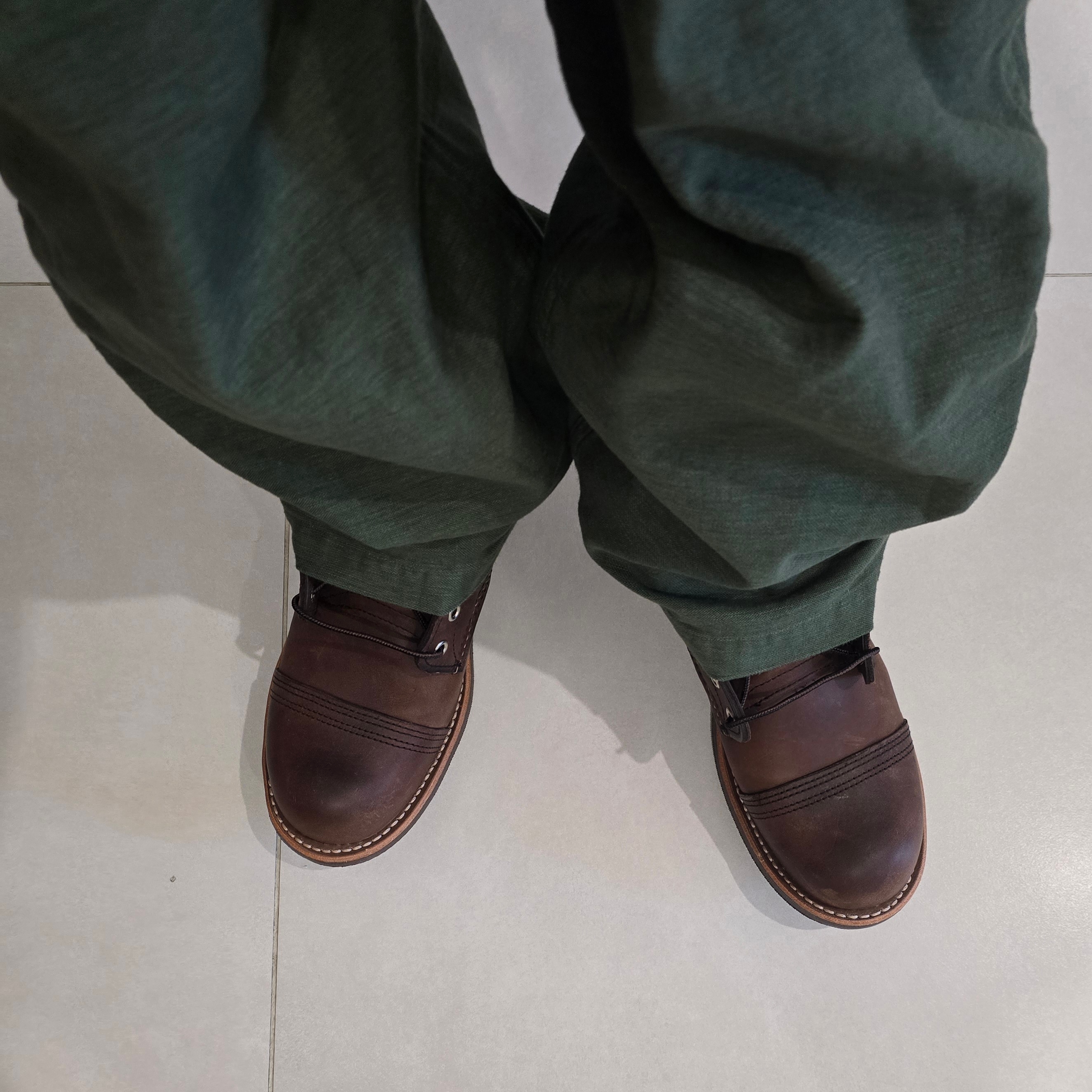 Red Wing Iron Ranger 8111 Amber Harness - D, Orslow 5002 US Army Fatigue Pants Green 착용 스타일 - 2
