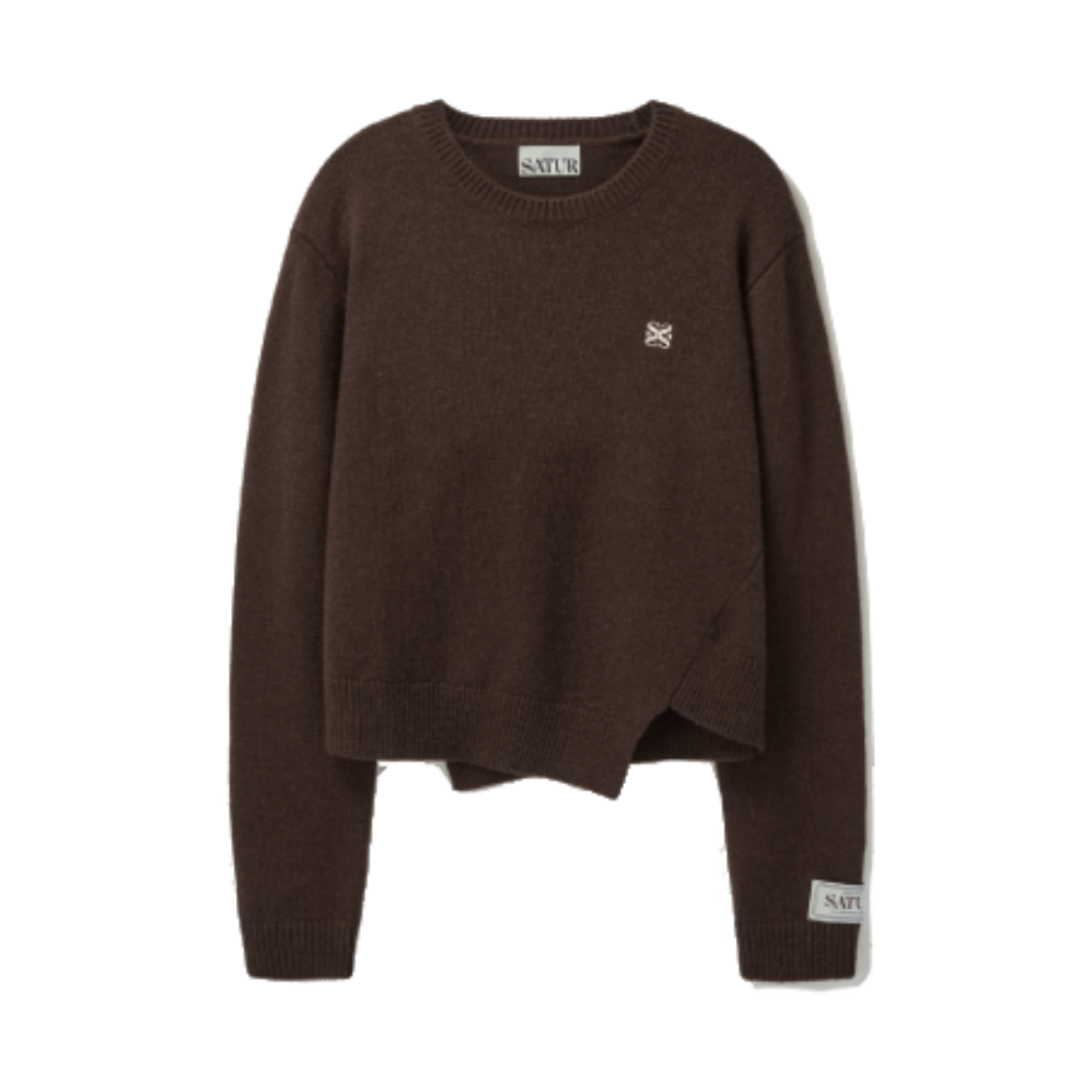 세터 더블린 언발란스 캐시미어 블렌드 니트 브릭 브라운(SATUR Dublin Unbalanced Cashmere Blend Knit Brick Brown) - 2