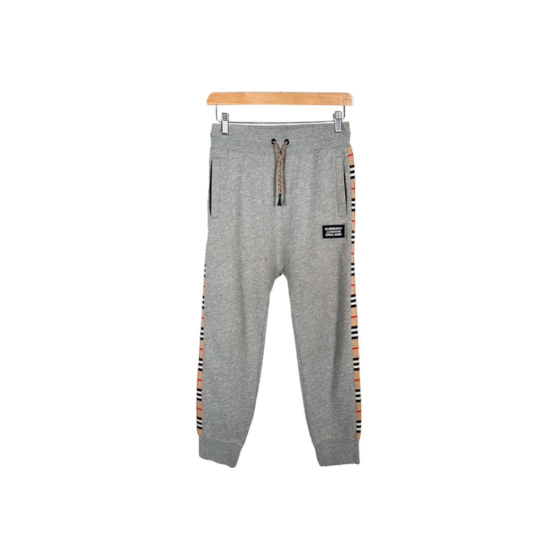 ITFIDU8DPWBI Burberry Kids Side Check Rubber Patch Training Sweat Pants Gray