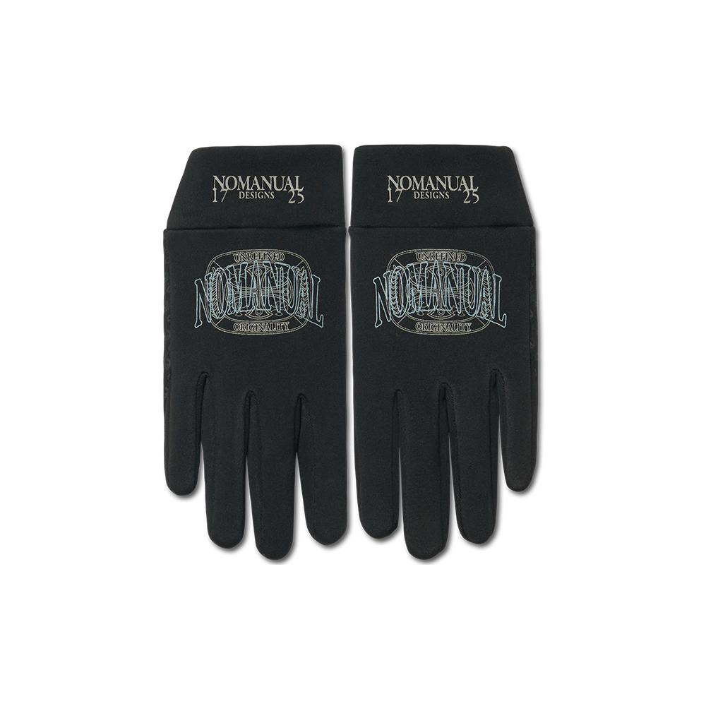 노매뉴얼 엠블럼 서멀 글러브 블랙(NOMANUAL Emblem Thermal Gloves Black)