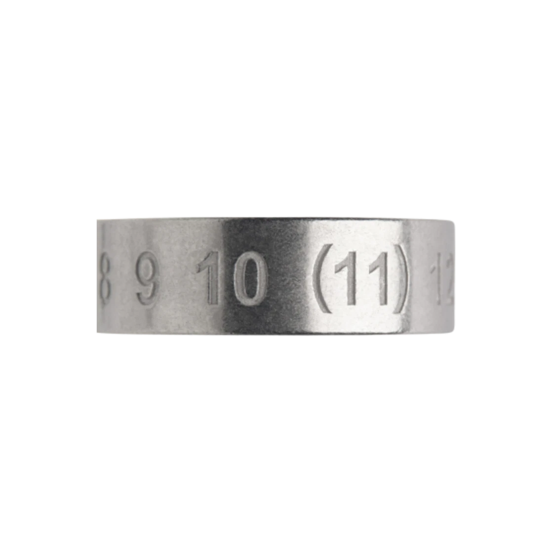SI8UQ0003P8574951 Maison Margiela Numerical Band Silver Ring Silver