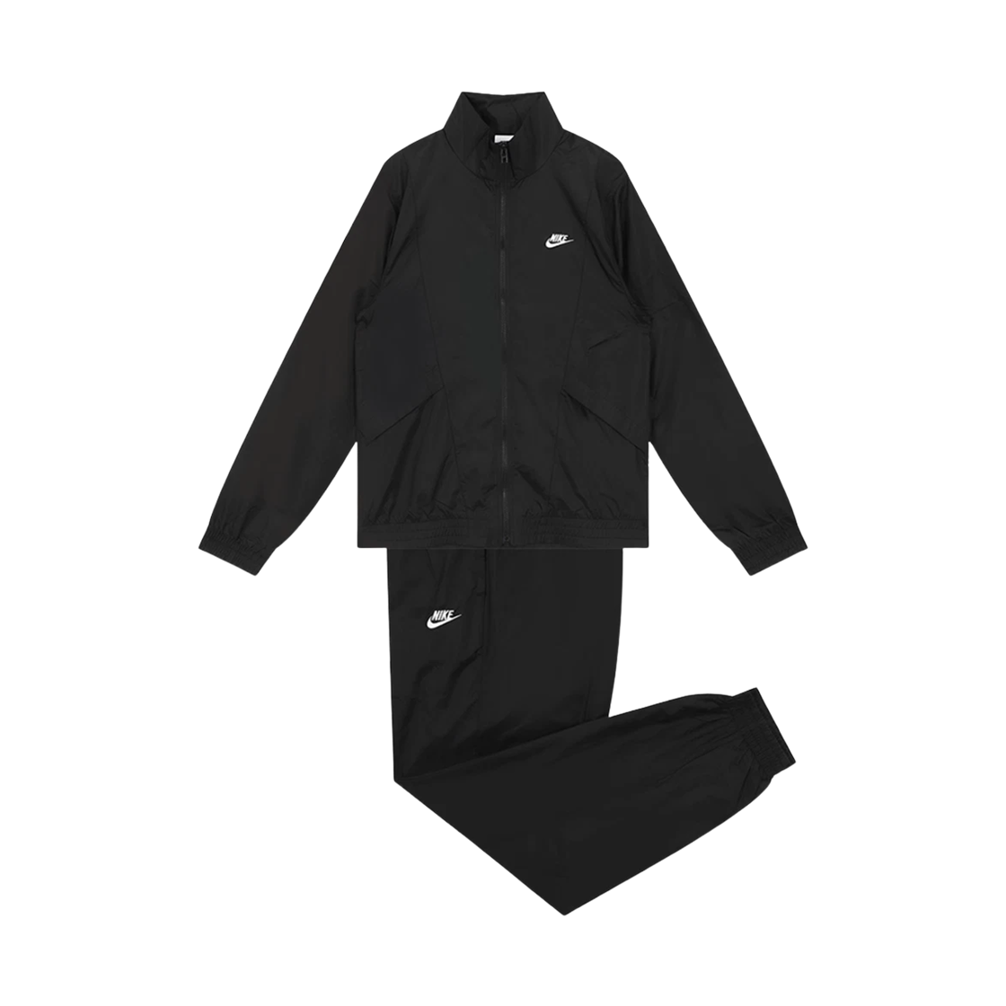 HJ1986-011 Nike Club Woven Tracksuit Black White - Asia