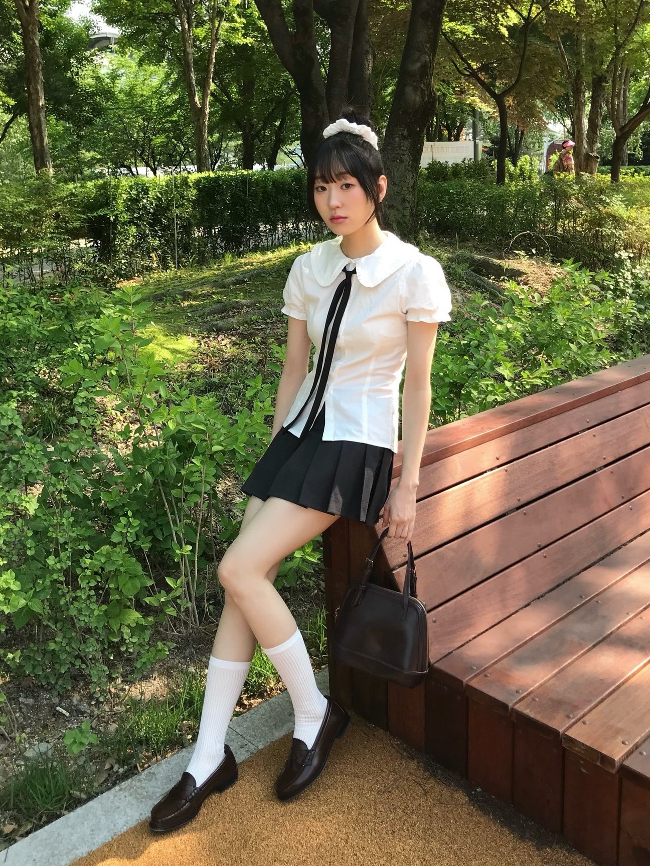 Haruta HS-4514 Penny Loafer Brown 착용 스타일 - 7