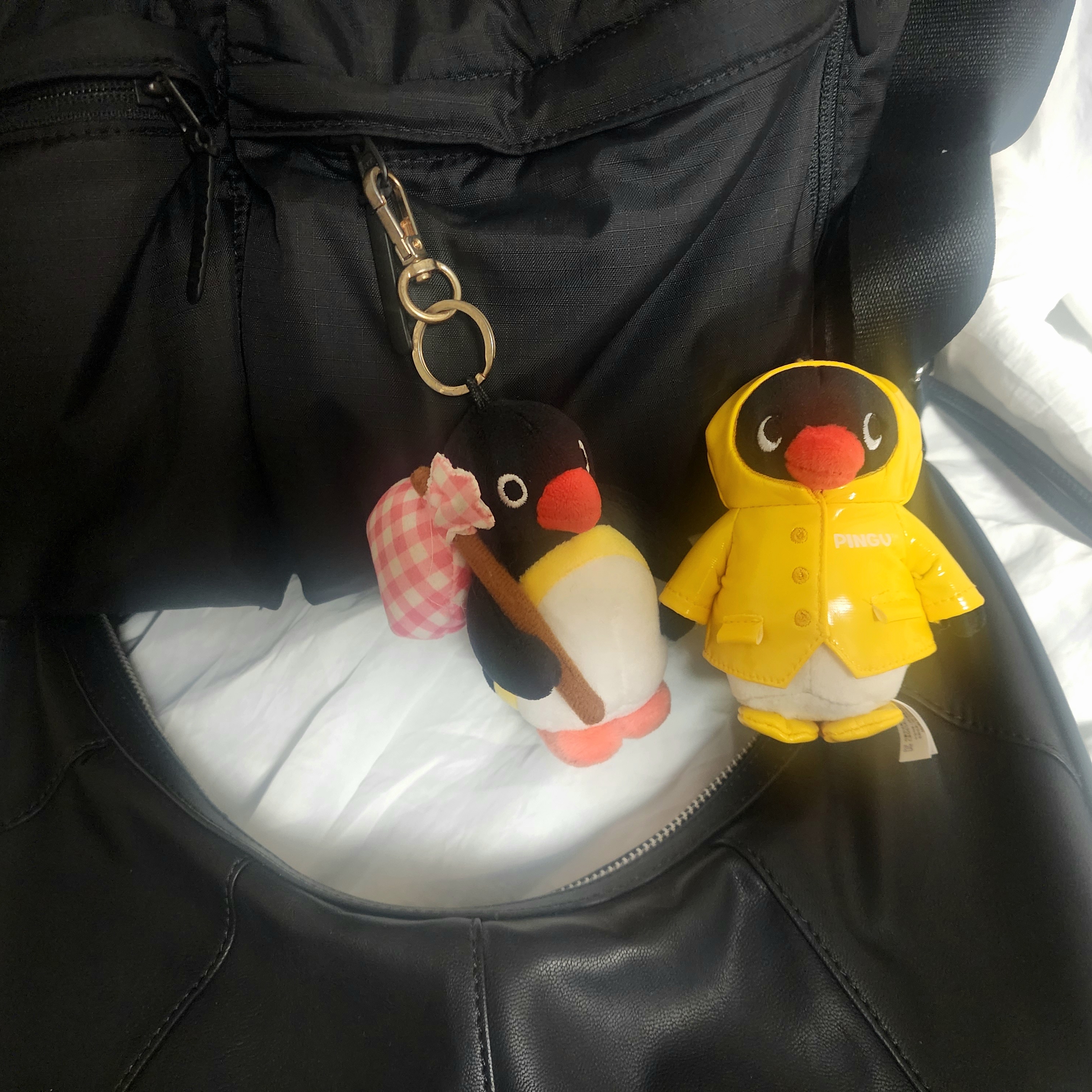 Pingu x CGV Raincoat Pingu Doll Keyring Yellow (10cm), Pingu Bottari Keyring 착용 스타일 - 2
