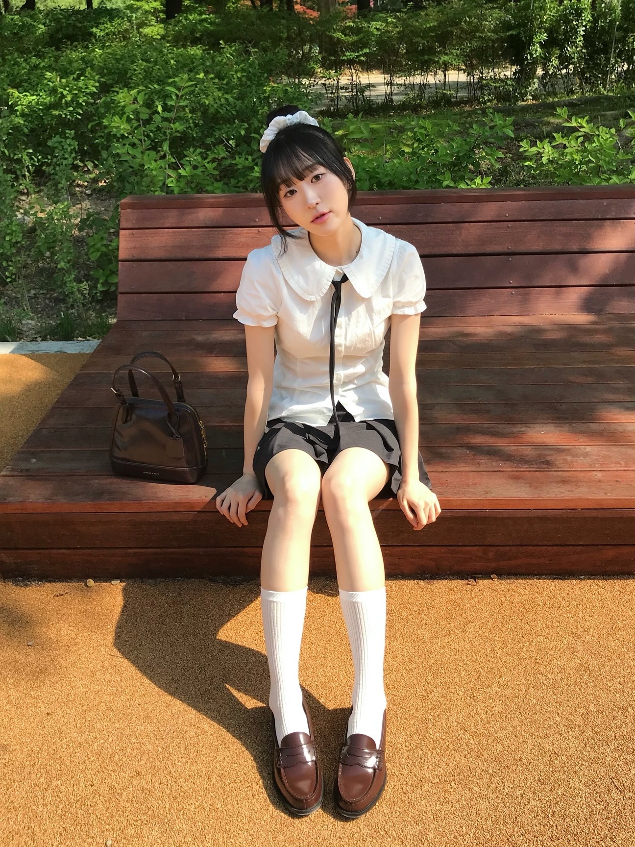 Haruta HS-4514 Penny Loafer Brown 착용 스타일 - 5
