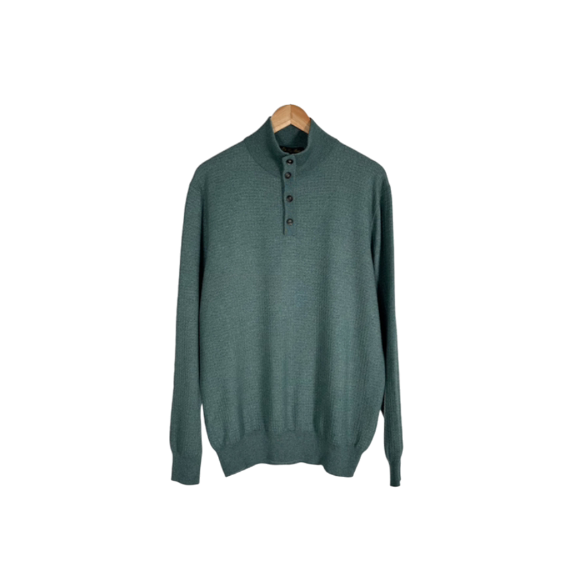 IT5J6G2NCPT9 Loro Piana Mens Silk Cashmere Collar Half-Zip Knit Tee
