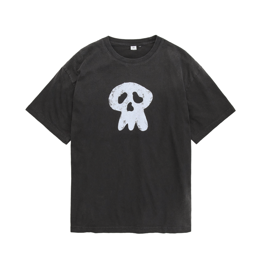 폴리테루 행크 새드 스컬 1/2 티 블랙(Polyteru HANK Sad Skull 1/2 Tee Black)